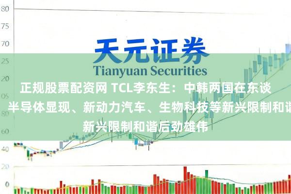 正规股票配资网 TCL李东生：中韩两国在东谈主工智能、半导体显现、新动力汽车、生物科技等新兴限制和谐后劲雄伟