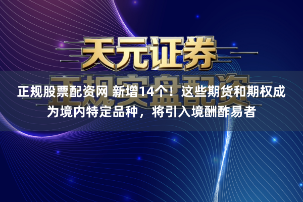 正规股票配资网 新增14个！这些期货和期权成为境内特定品种，将引入境酬酢易者